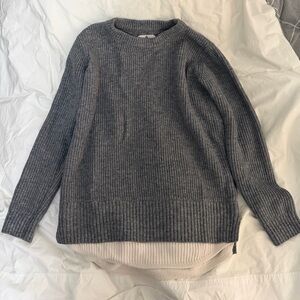 Urban outfitters Gray Ribbed Knit Sweater